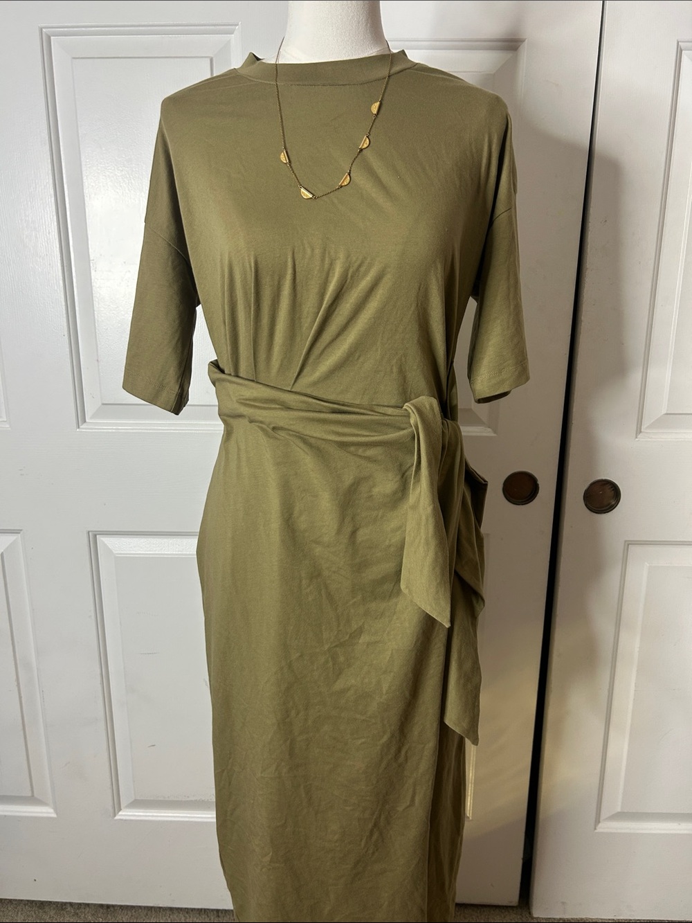 New (size M) Modern citizen Noa Organic Cotton T-Shirt Wrap Dress - Picture 5 of 9